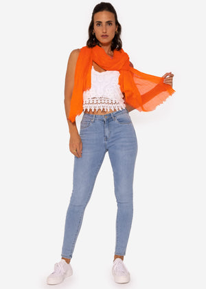 Musselin Schal, orange