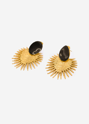 Ohrstecker mit Emaille, gold