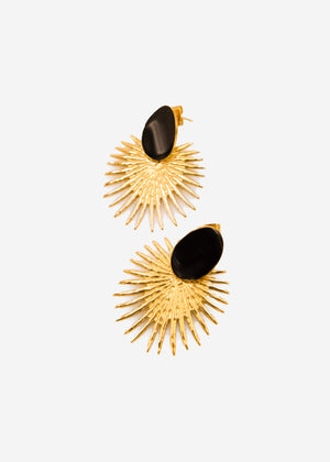 Ohrstecker mit Emaille, gold
