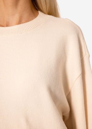 Oversize Pullover mit Seitenschlitzen - offwhite