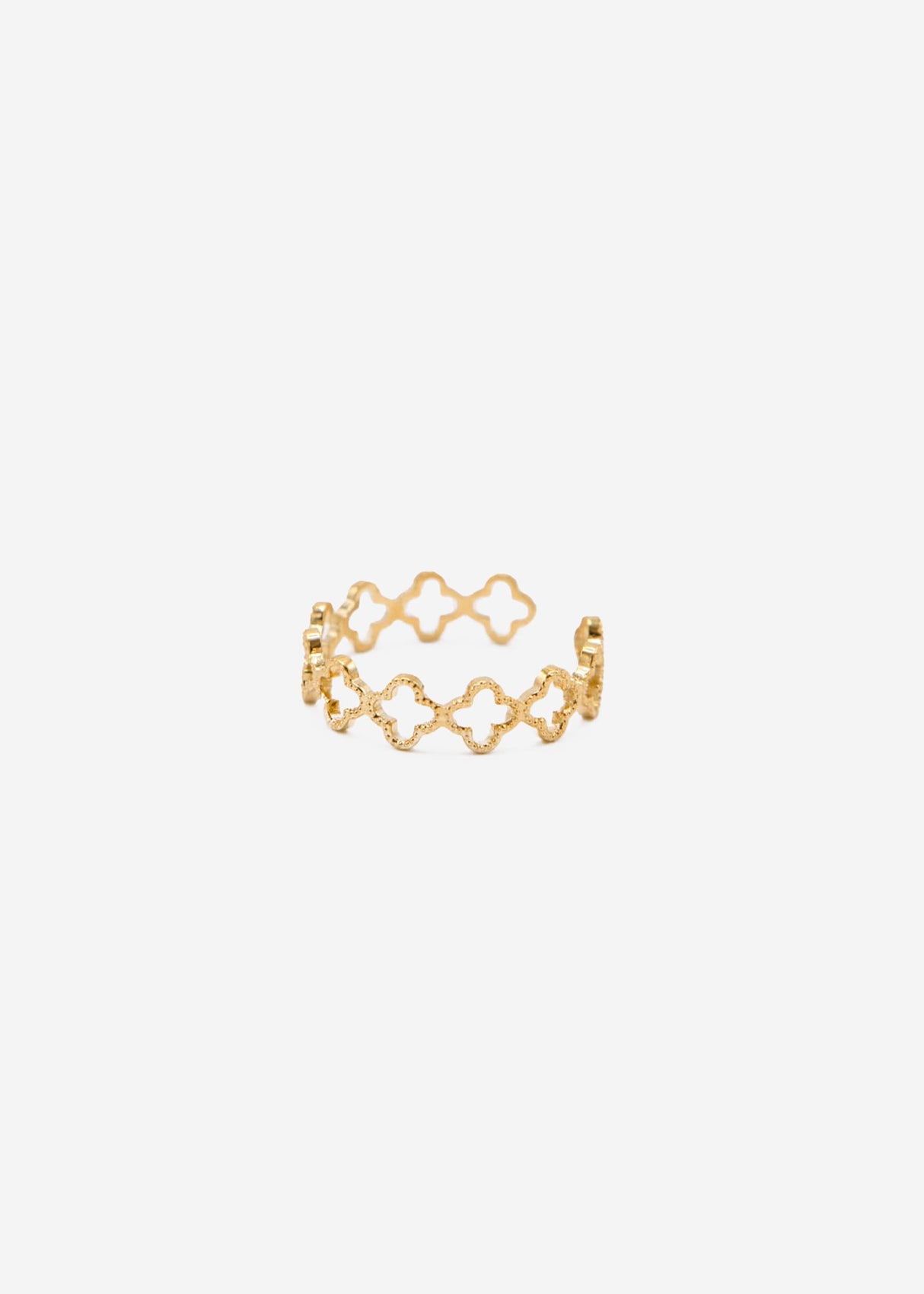 Ring mit Kleeblättern, gold