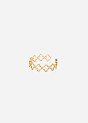 Ring mit Kleeblättern, gold