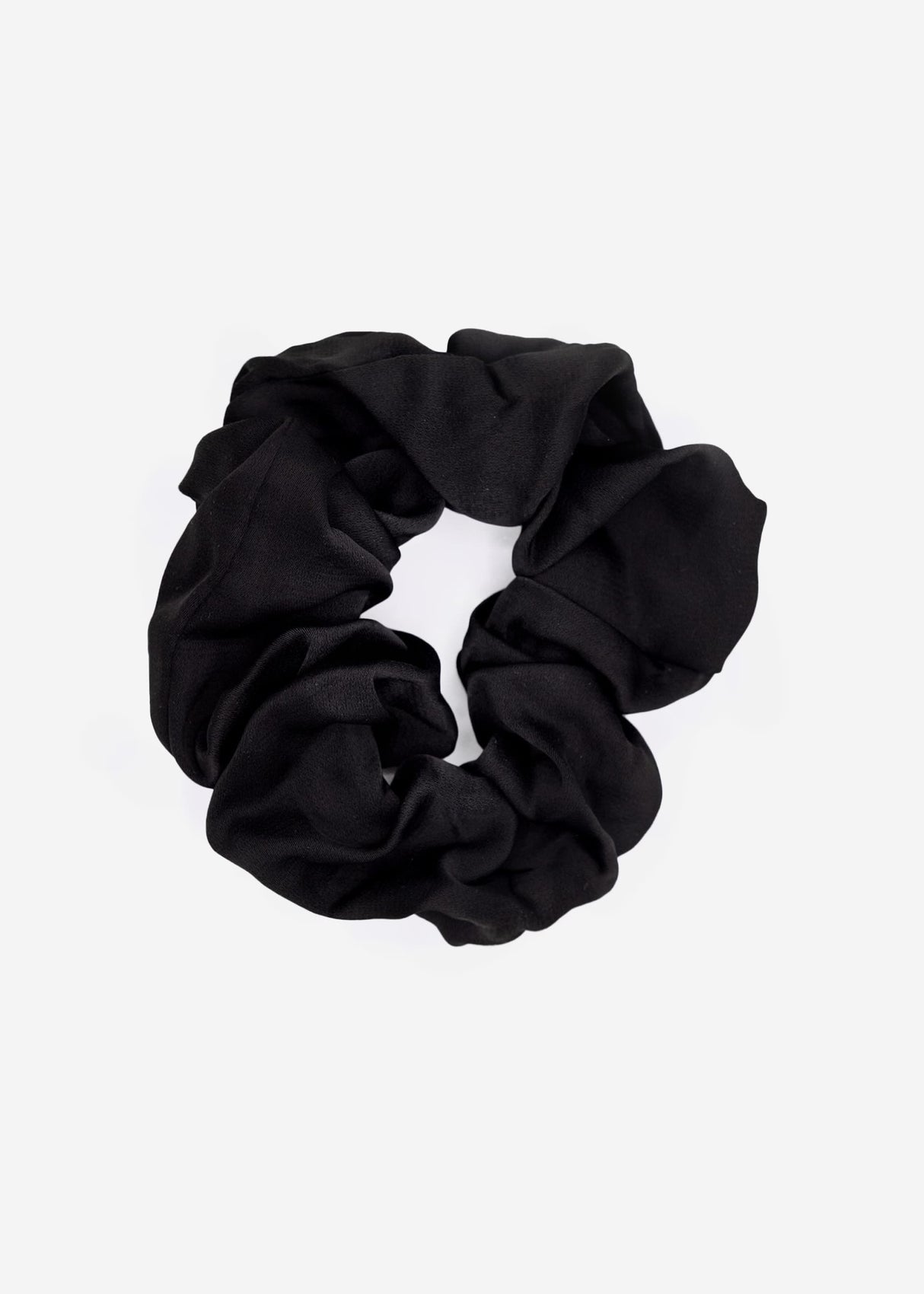 Satin scrunchie, black
