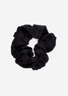 Satin scrunchie, black
