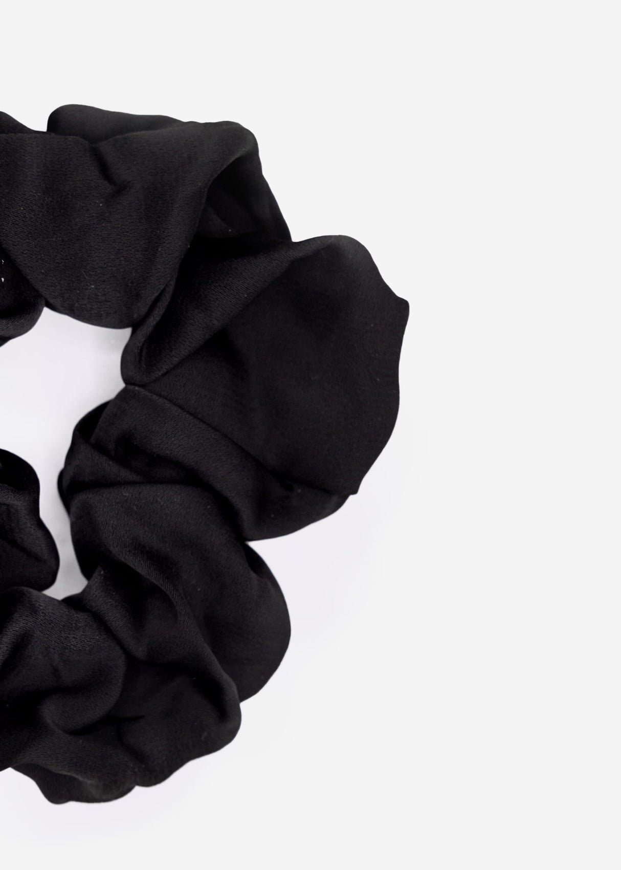 Satin scrunchie, black