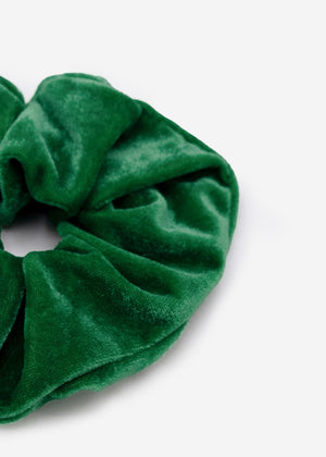 Velvet scrunchie, green