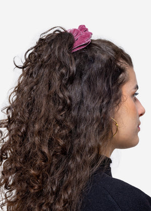 Scrunchie aus Velvet, dunkelrosa