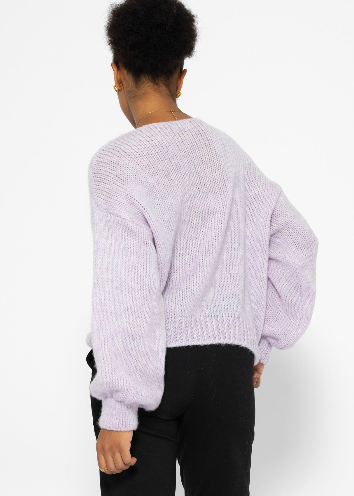 V-neck sweater - lilac