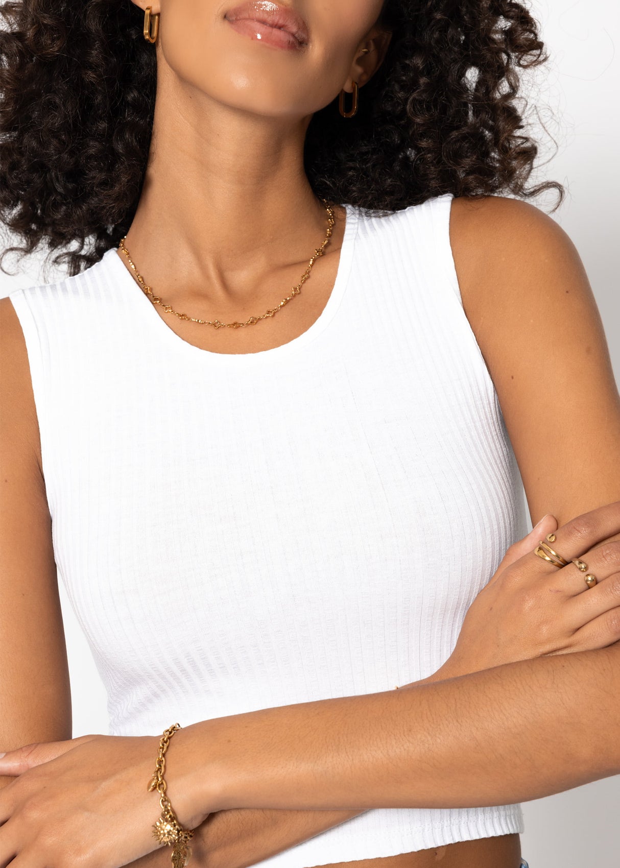 Top mit Cut-Out - offwhite