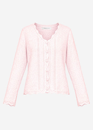Pointelle cardigan - pink