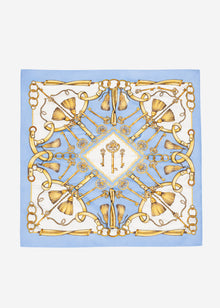 Halstuch mit Print - blau