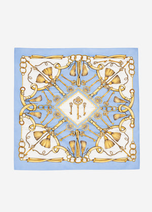 Halstuch mit Print - blau