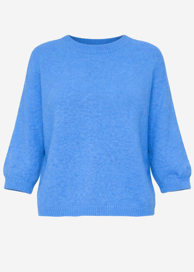 Knit top with alpaca - blue