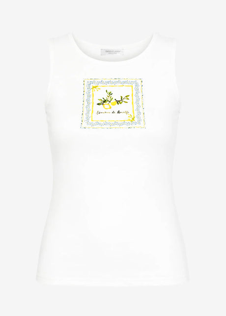 Ärmelloses Top mit Lemon-Print - weiß by SASSYCLASSY