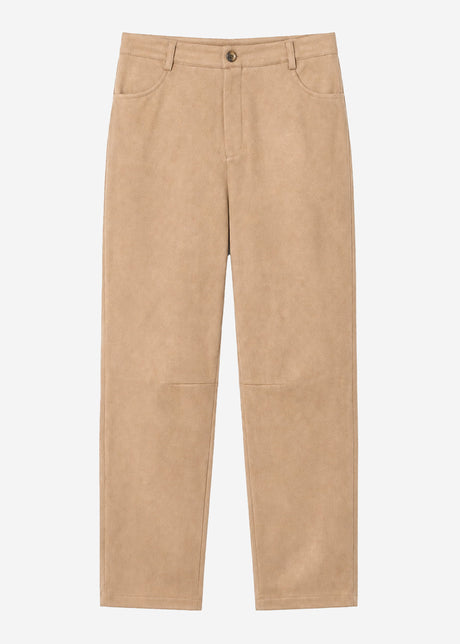 Barrel Hose in Wildlederoptik - beige