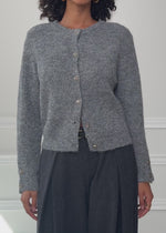 Cardigan with sequins and Lurex - grey