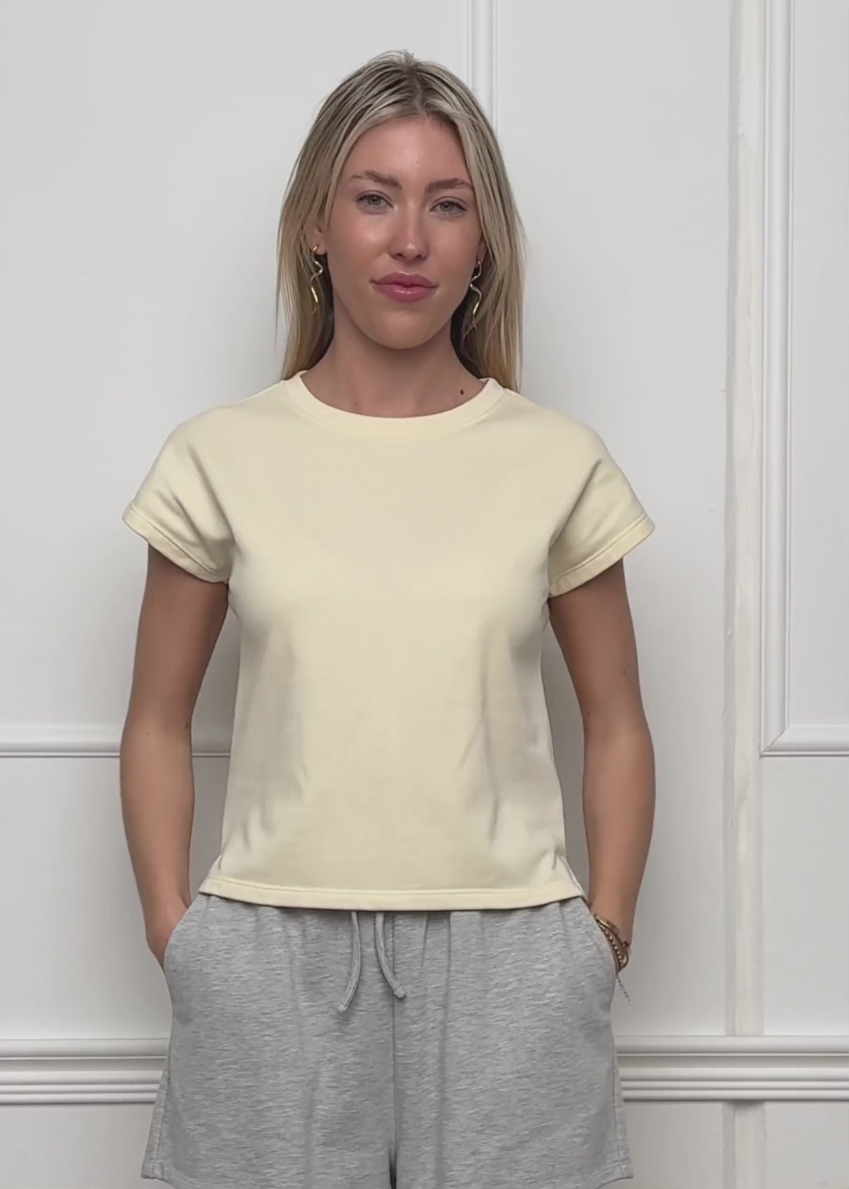 Sweatshirt with back detail - butter yellow by SASSYCLASSY
