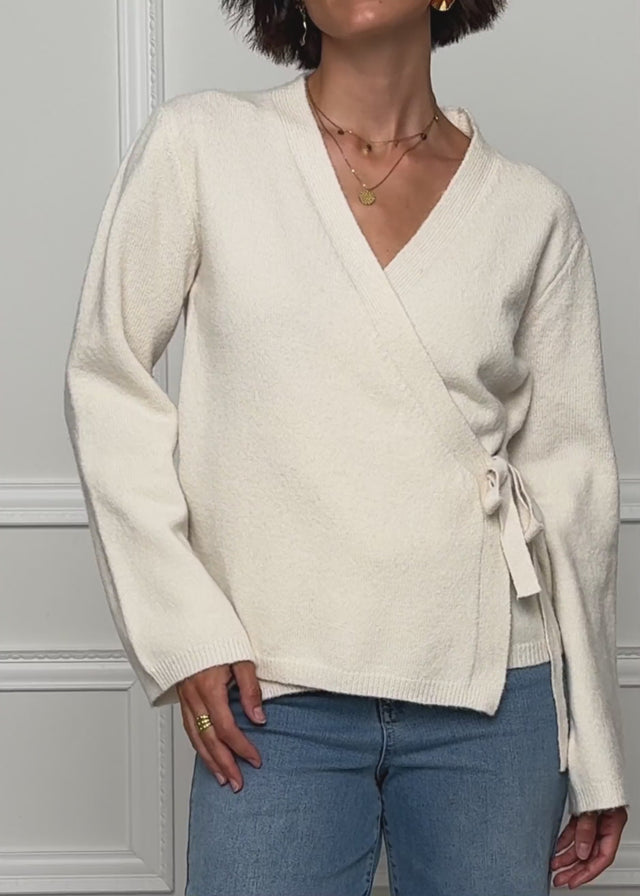 Wickelcardigan - offwhite von SASSYCLASSY