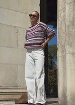 Gestreifter Pullover - braun