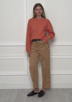 Classic crew neck jumper - orange