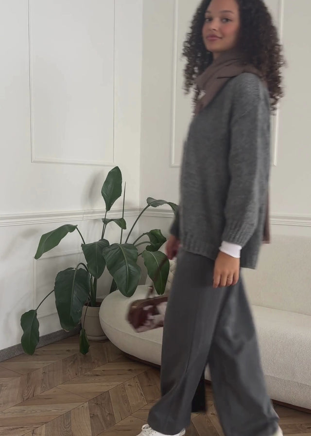 Langarmshirt mit Ziernähten - weiß von SASSYCLASSY