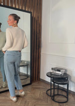 Knitted sweater with cable knit detail - Off-white