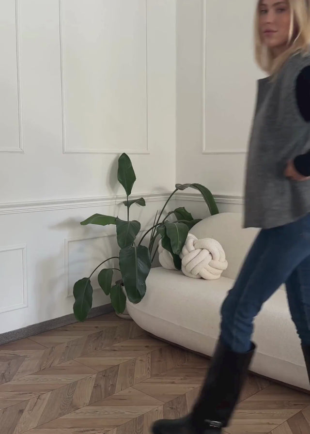 Ärmellose Weste mit Wollstruktur - grau von SASSYCLASSY