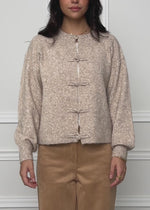 Cardigan with toggle fastening - beige