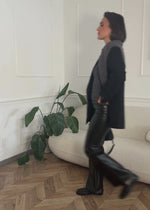 Rippstrickoberteil mit Cut-Outs - grau