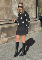 Pullover mit Dots - schwarz