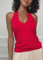 Neckholder-Top - rot