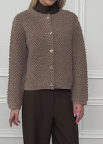 Bouclé cardigan - taupe