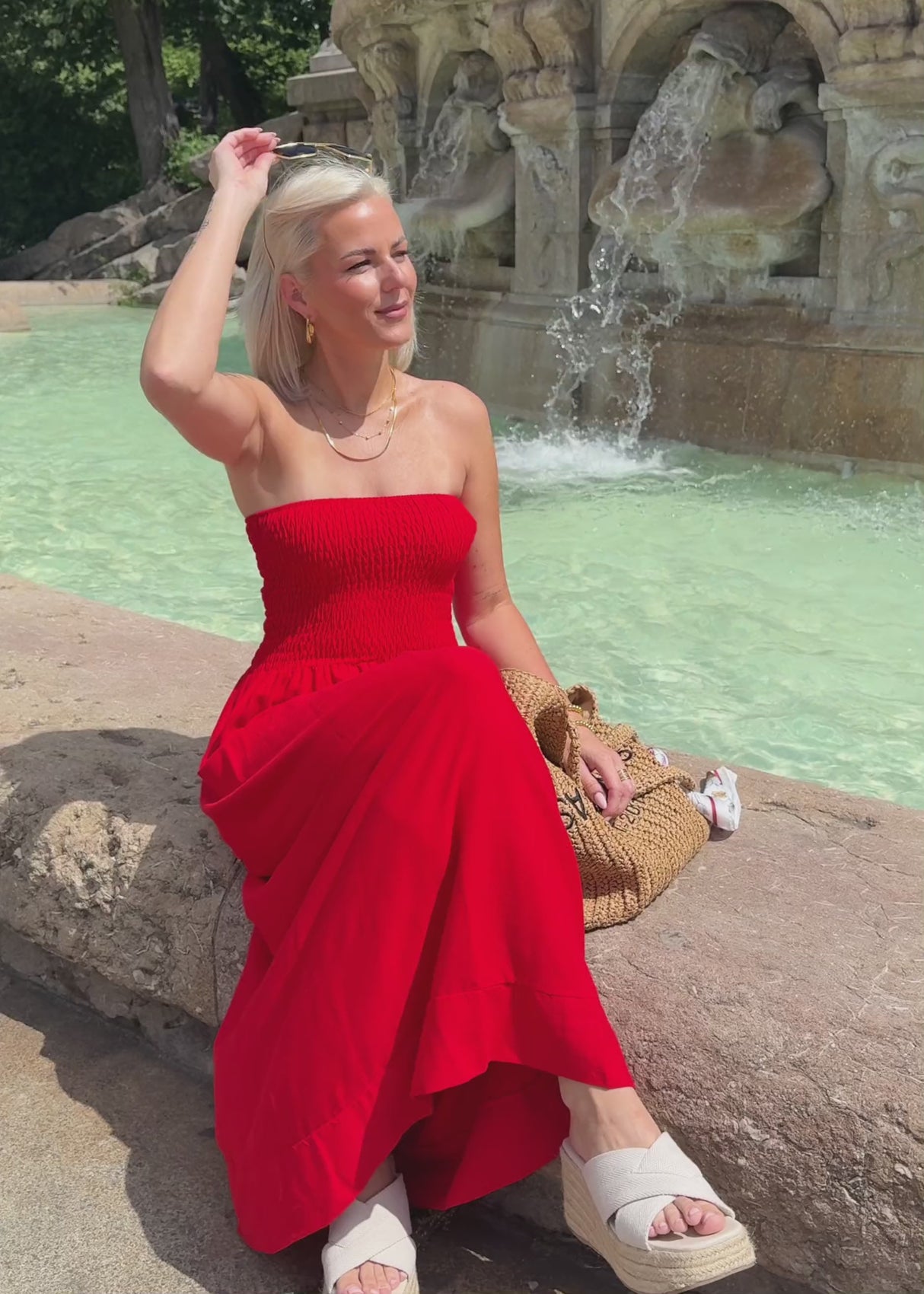 Bandeau Kleid - rot von SASSYCLASSY