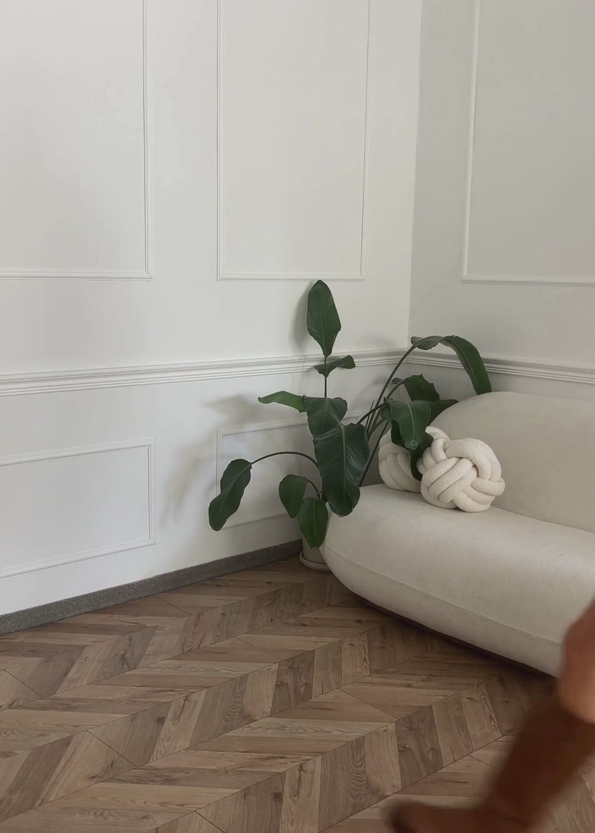 Gestreifter, mehrfarbiger Pullover - orange