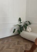 Gestreifter, mehrfarbiger Pullover - orange