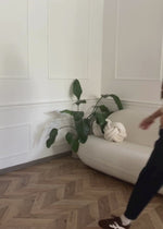 Strickoberteil mit Zopfmuster-Detail - beige