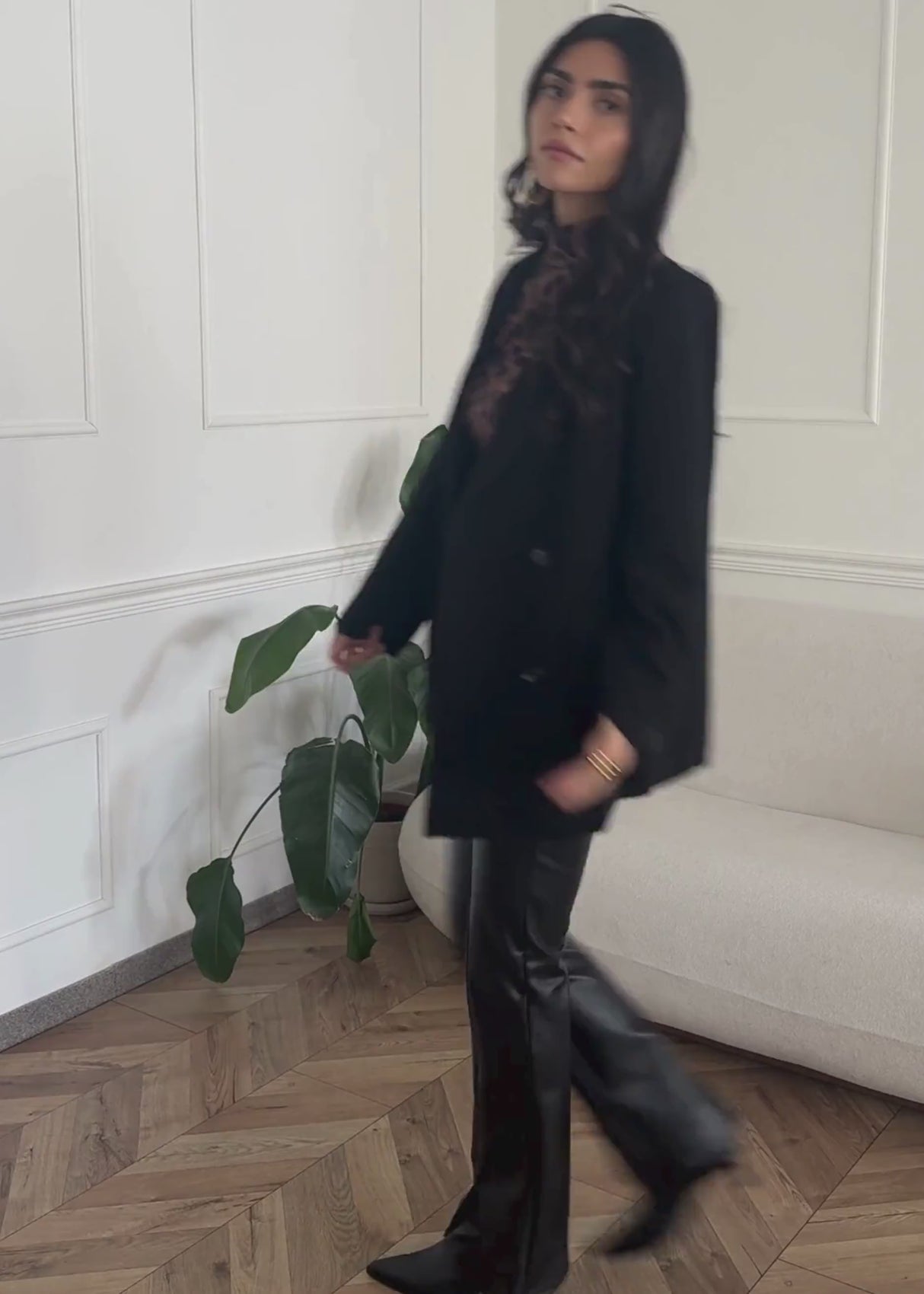 Langarmshirt im Leo-Print - braun