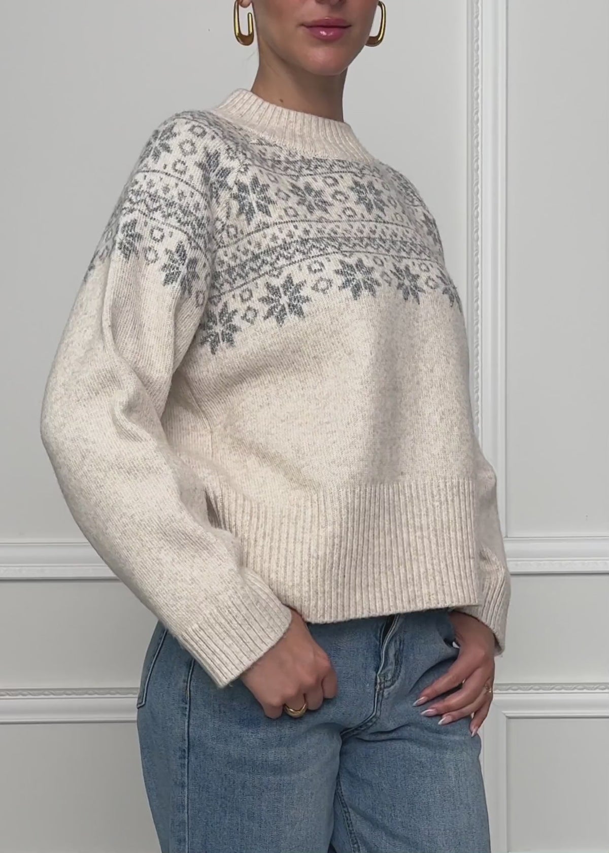 Fair Isle jumper - light beige by SASSYCLASSY