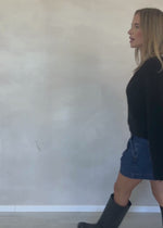 Cardigan with V -neck - black