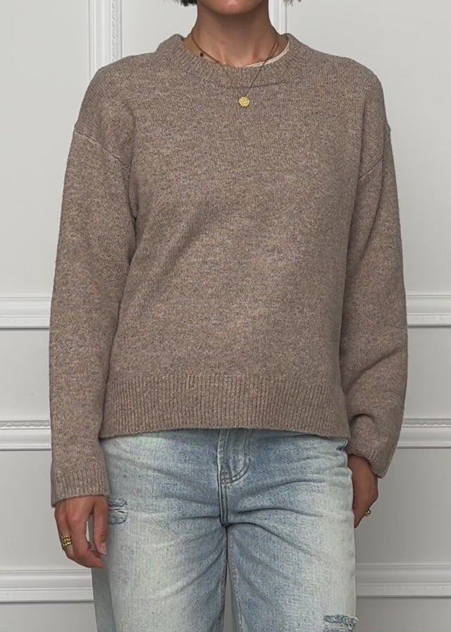 Classic crew neck jumper - camel by SASSYCLASSY