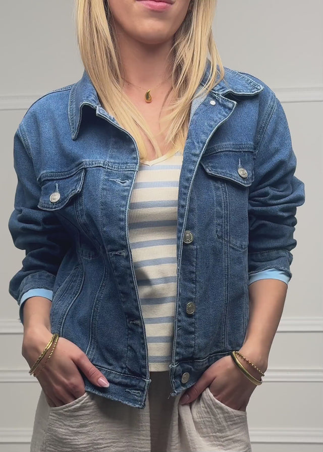 Relaxed denim jacket - blue by SASSYCLASSY