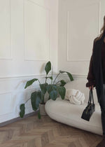 Cardigan mit Volants - braun