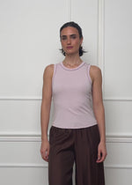 Tank Top mit Außennähten - flieder