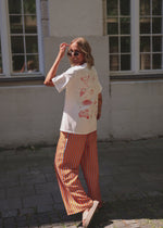 Oversize T-Shirt mit Druck - weiß