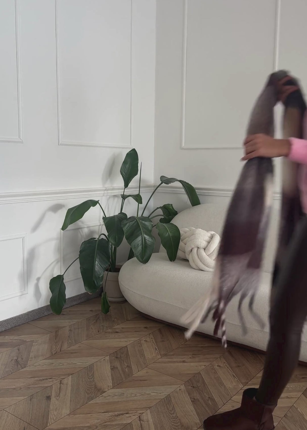 Pullover mit V-Ausschnitt - rosa