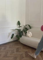 Open coarse -knit cardigan - pink