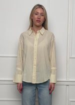 Bluse mit Ärmeldetails - buttergelb