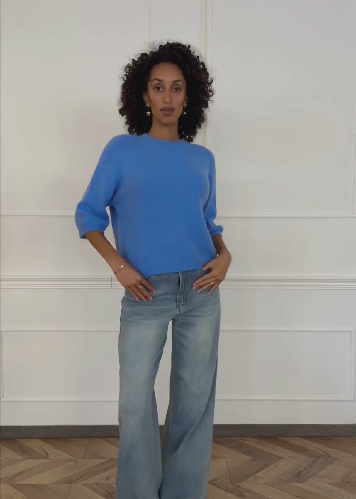 Strickoberteil - blau