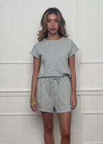 Sweatshirt with back detail - light gray