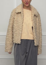 Teddy fleece jacket - off-white